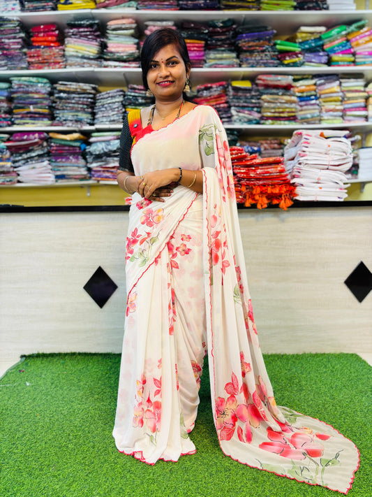 Premium georgette handwork