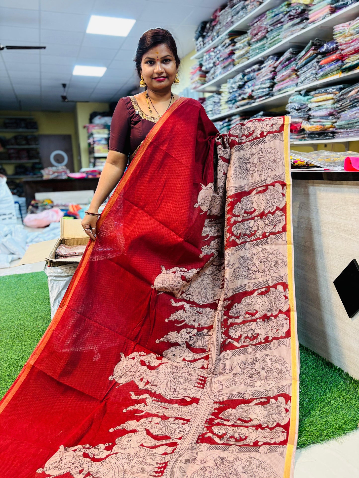 Kota cottons in Madhubani prints