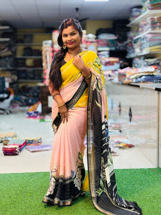 Ganga Jamuna Borders Crepe Silk