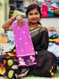 Semi Mysore crepe saree