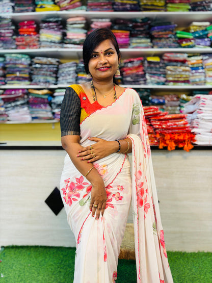 Premium georgette handwork