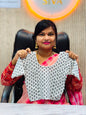 Kalamkari Readymade Blouse – XL Size (Elastic)