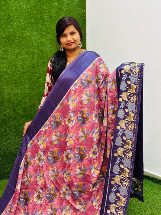 Crepe Chiffon Saree
