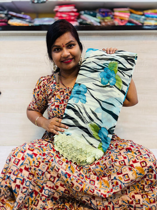 Designer georgette cheetah prints