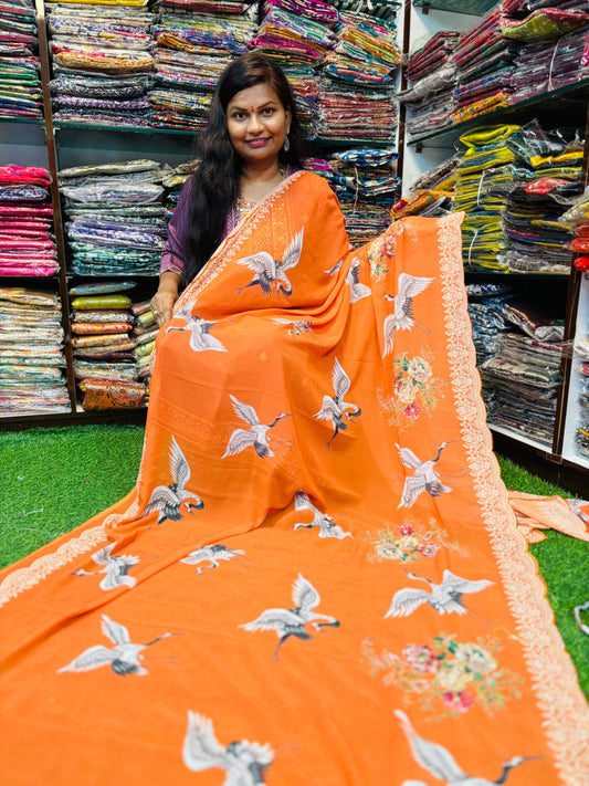 Georgette Cutwork