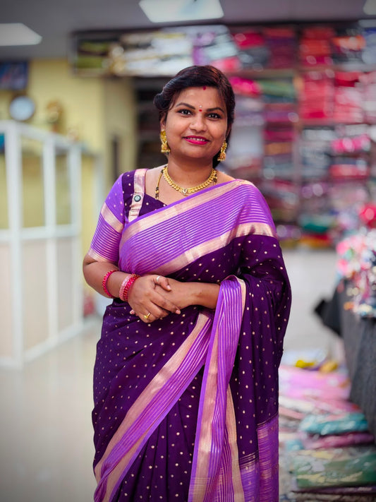 *15 days Prebook* Semi Mysore Crepe Sarees
