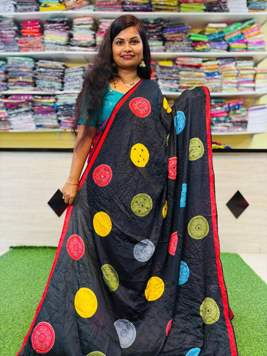 Moss Chiffon Bandhini