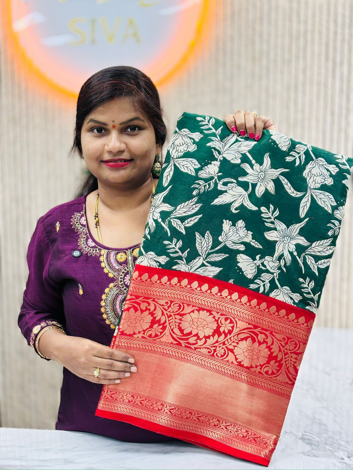 Premium Floral Kanchi Silk Saree