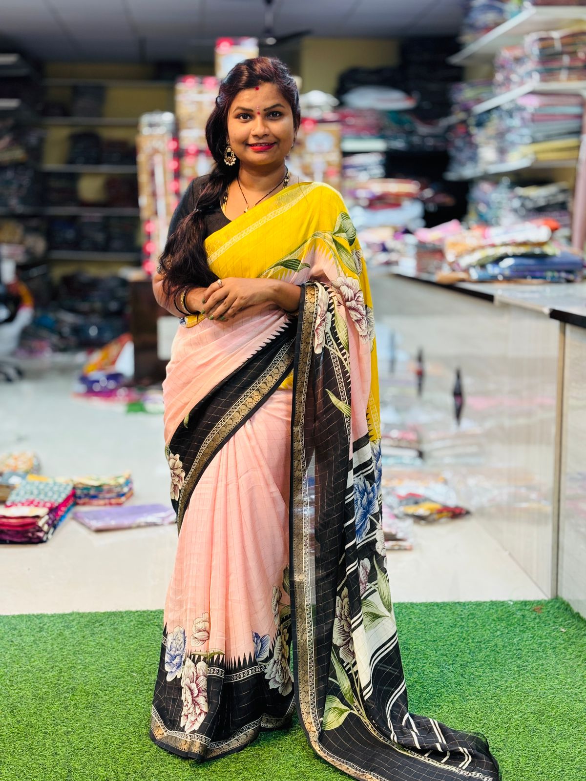 Ganga Jamuna Borders Crepe Silk