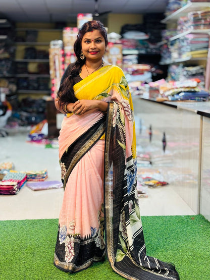 Ganga Jamuna Borders Crepe Silk