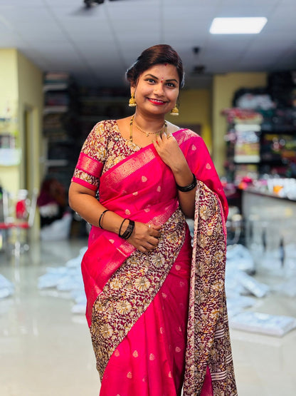 Katan Floral Pattu Saree