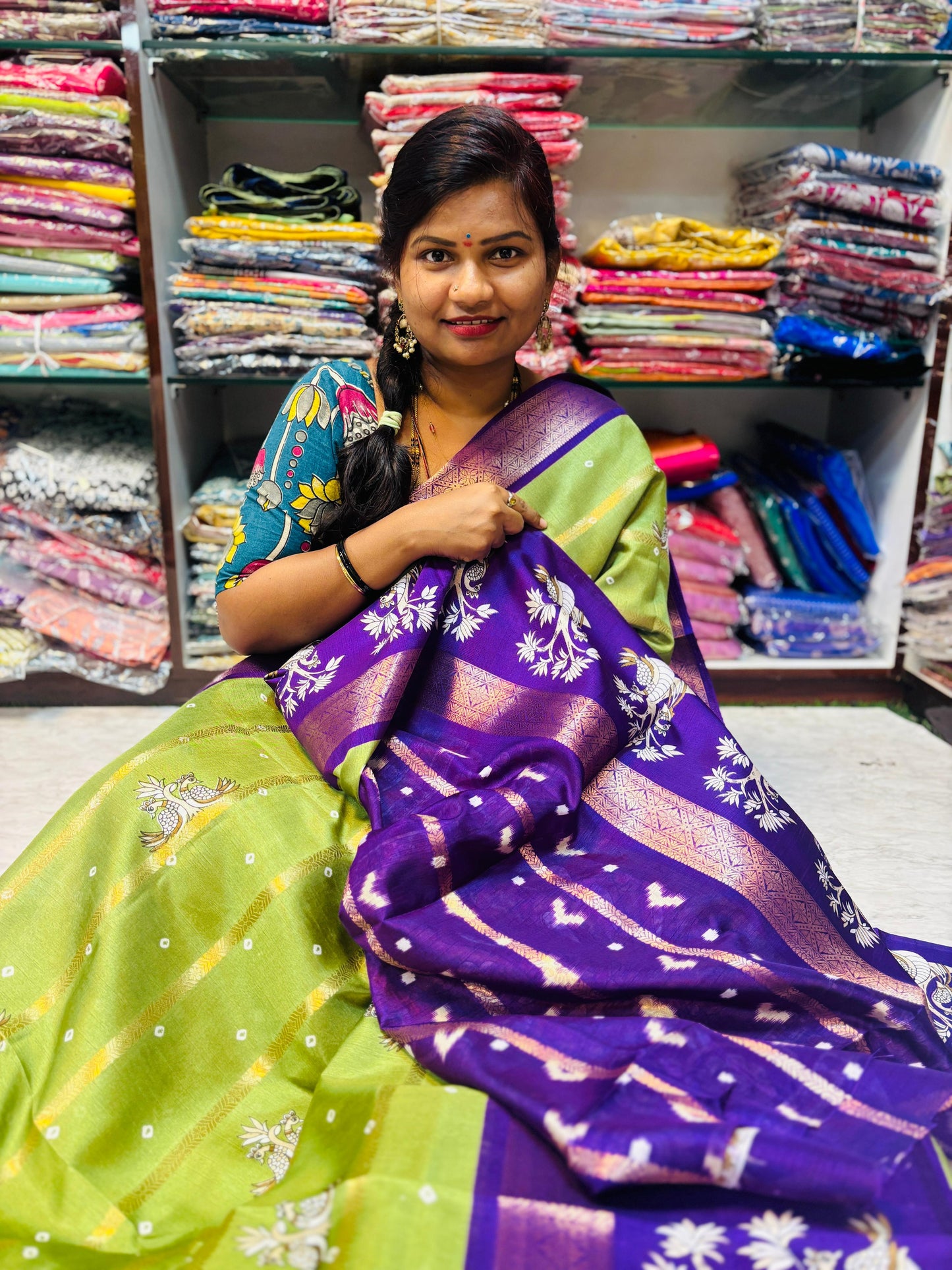 Uppada Green Apple Saree