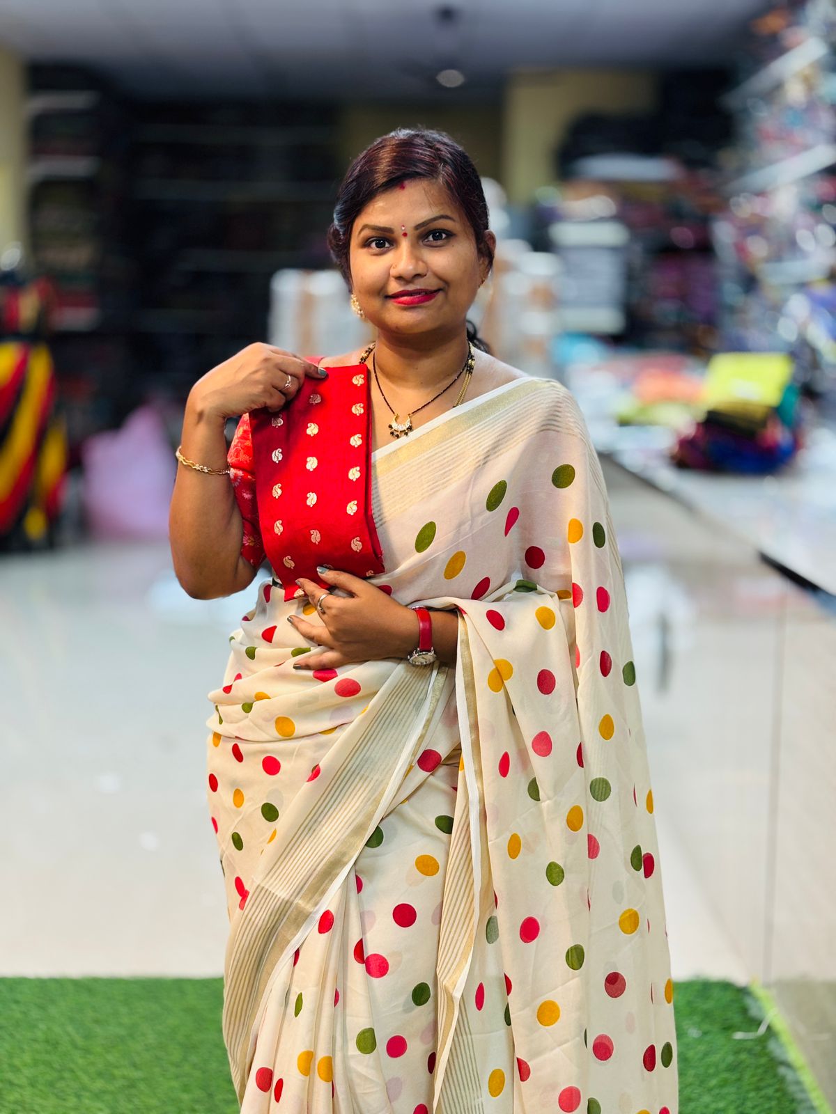 Retro Style Designer Chiffon Sarees