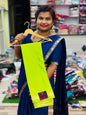Elephant Semi Mysore Crepe Saree