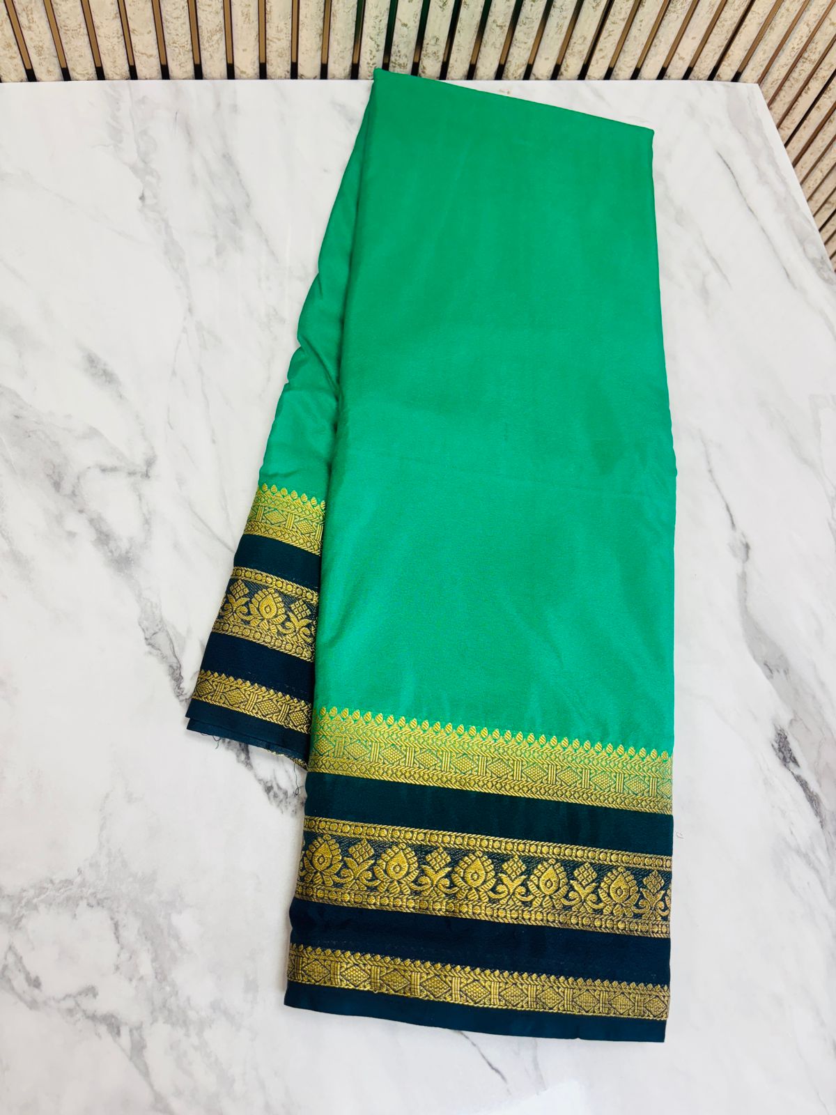 Semi Mysore Crepe Silk Sarees 11