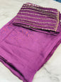 Plain Space Designer Sarees