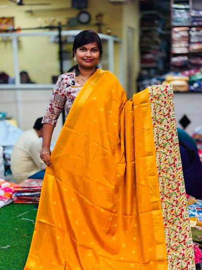 Kanchi Silk Sarees -Yellow