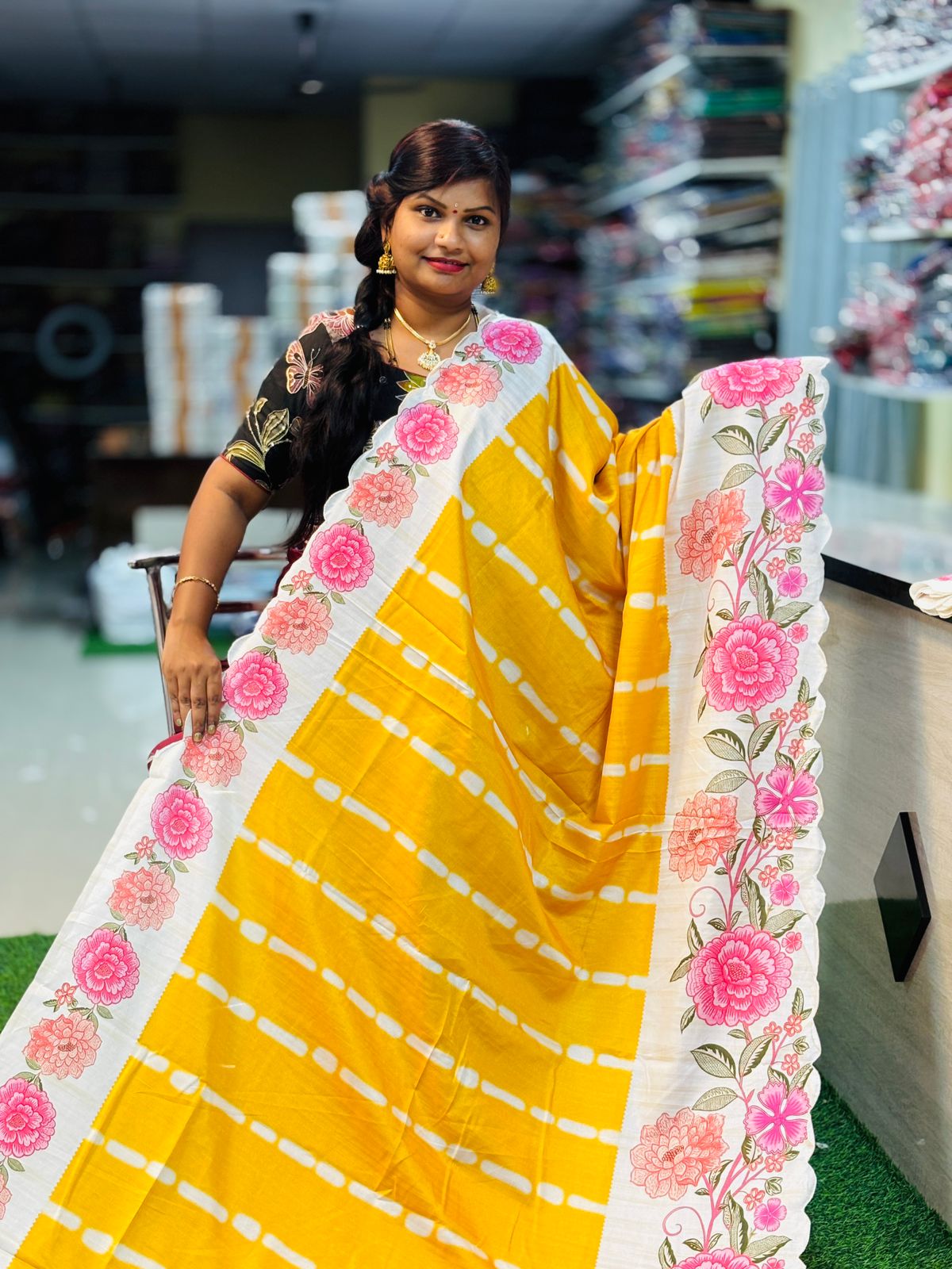 Semi Tusser Saree
