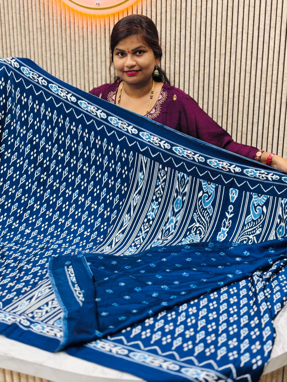Azrak Model Silk Saree