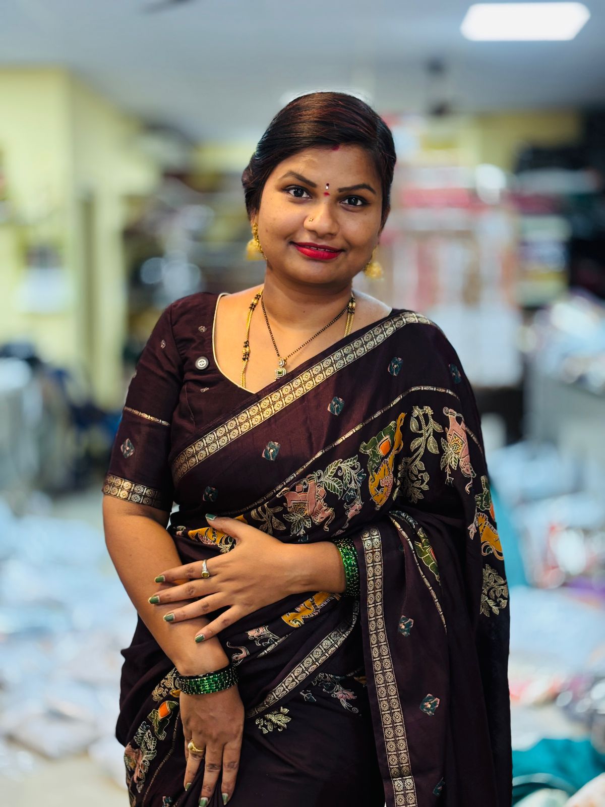 Nylon Crepe Silk Sarees ( unstitched )