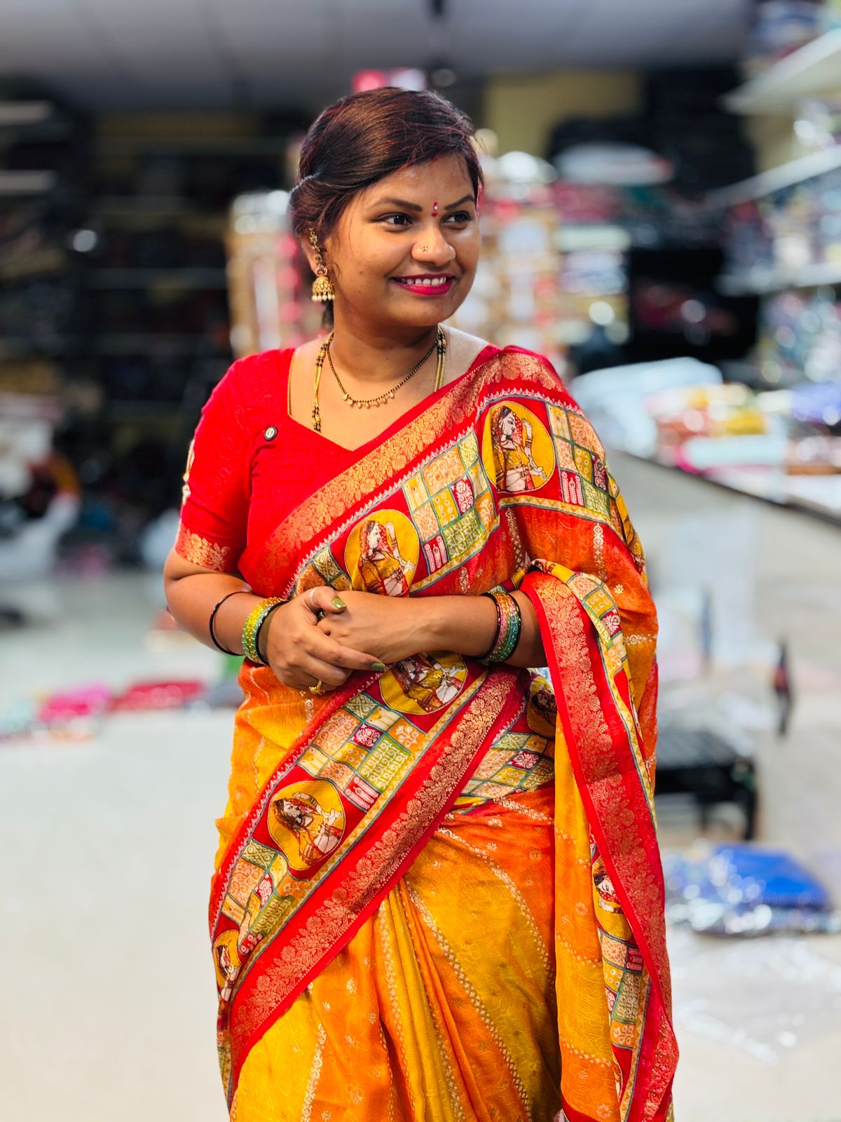 Thanjore Matty Georgette Saree