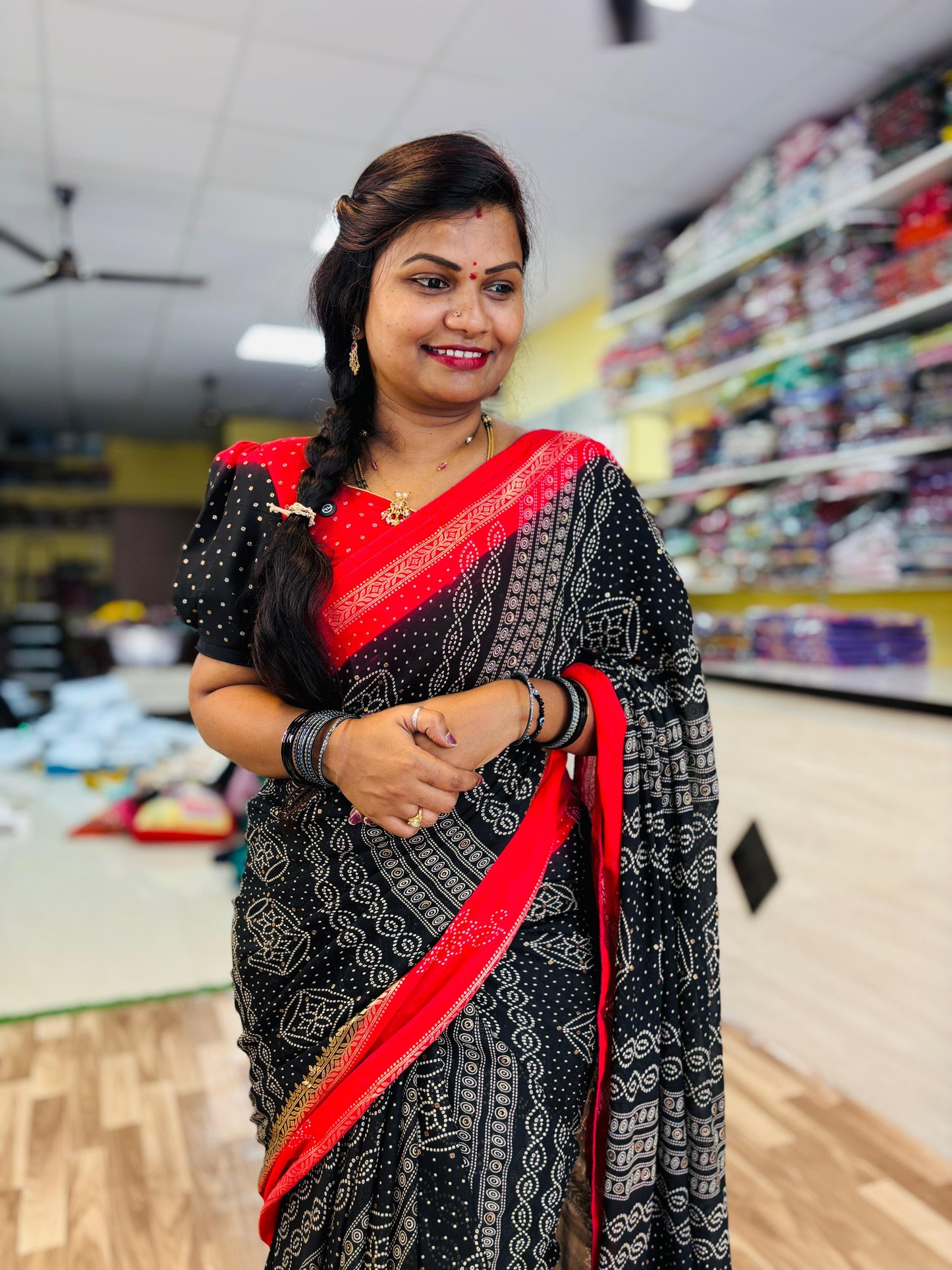 2D Georgette Bandini with piping