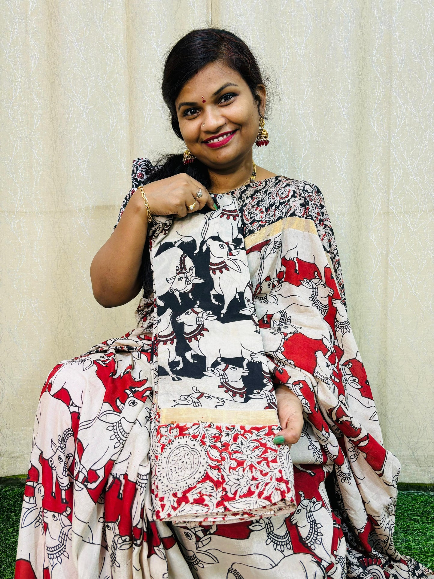 Pichwai Kalamkari Silk