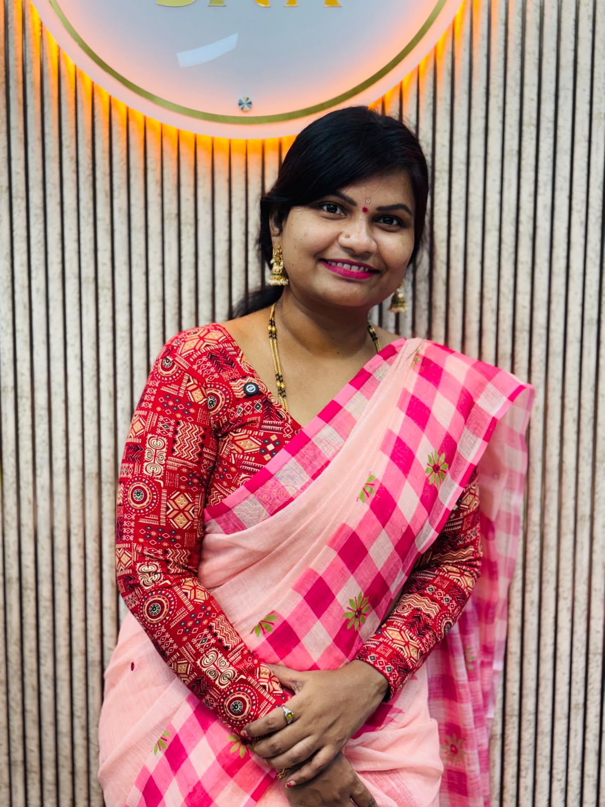 Kalamkari Readymade Blouse – XL Size (Elastic)