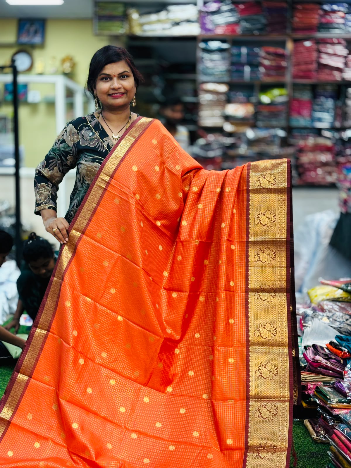 Vintage Semi Kanchi Mysore Crepe Sarees