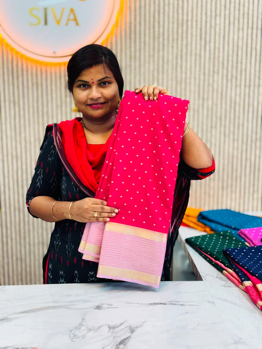 Semi Mysore Crepe Sarees