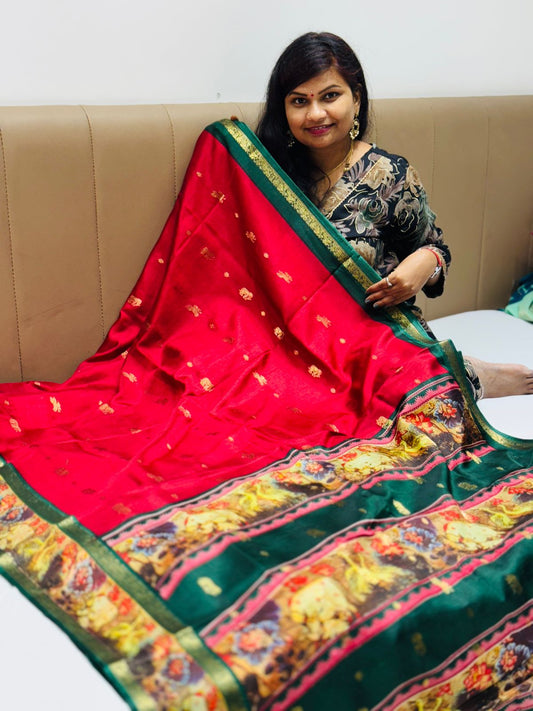 Madhubani Silk Saree
Allover weaving
