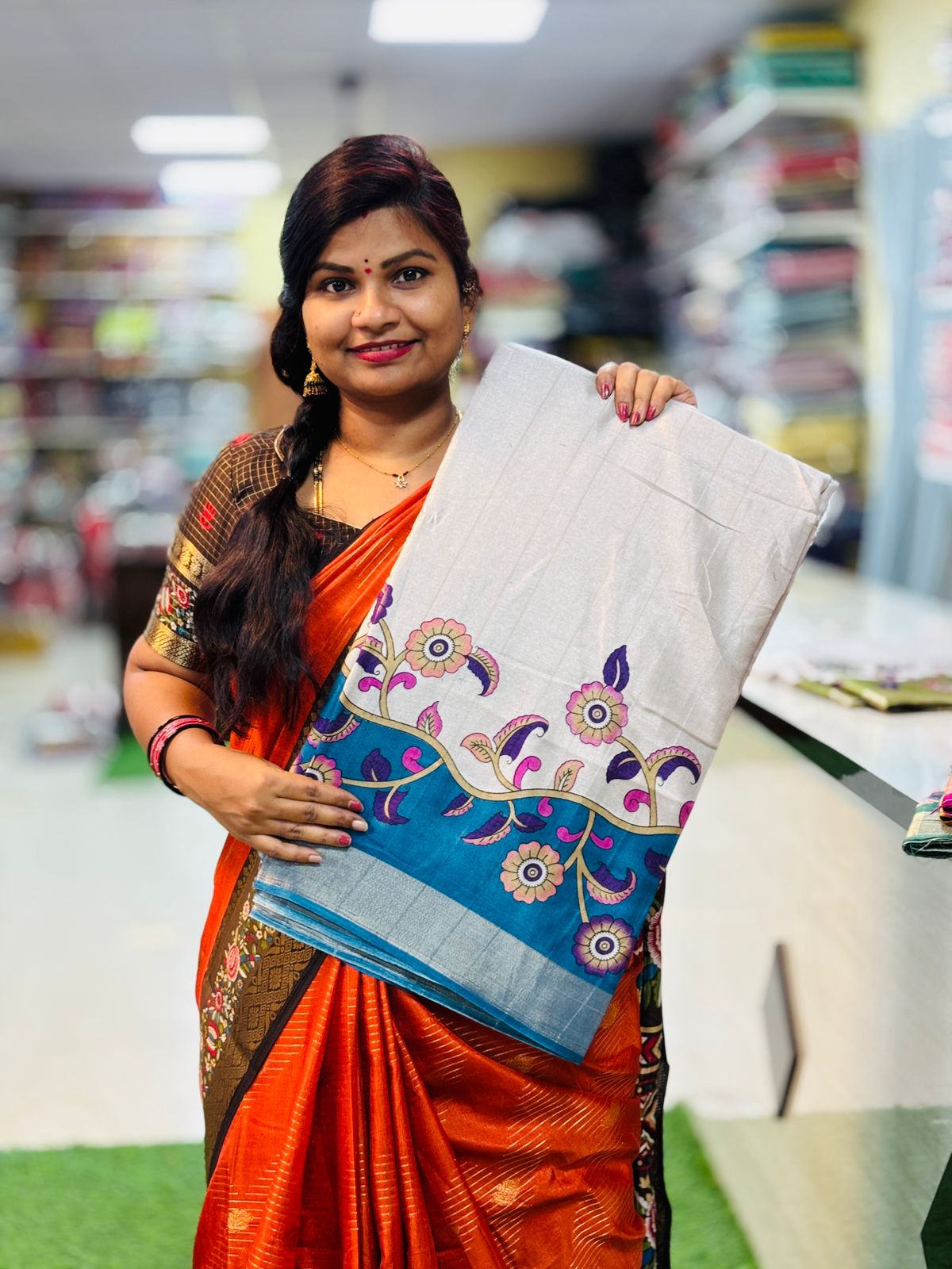 Mashroom Silk Sarees ( unstitched )