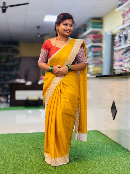 Space Silk in embroidery Cutwork