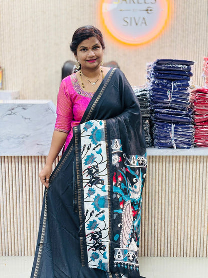 Pichwai Mashmellow Mangalagiri sarees