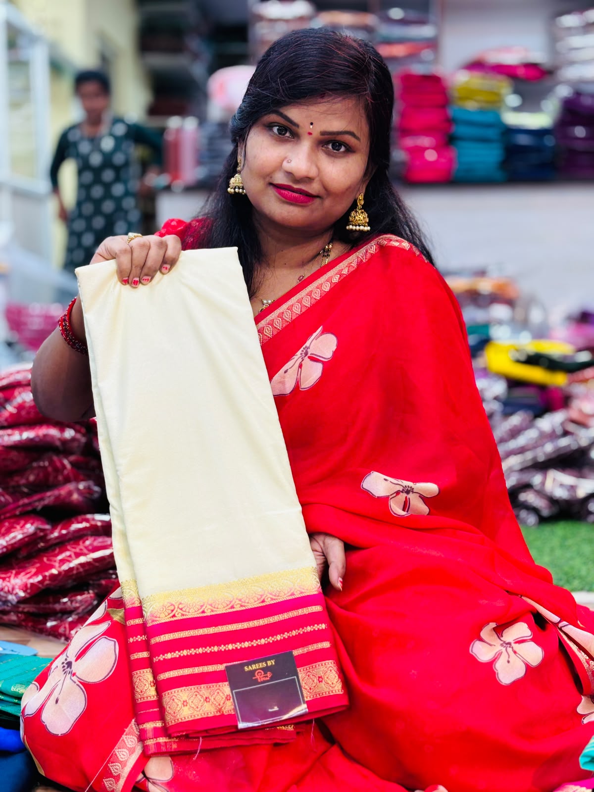 Semi Mysore crepe sarees