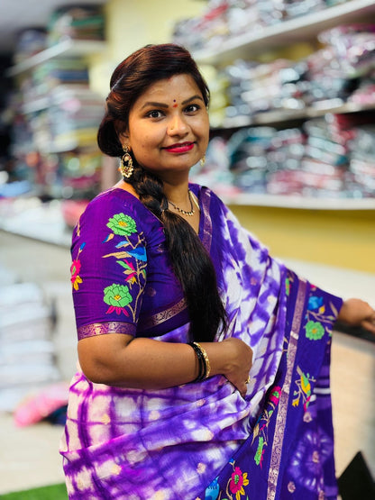 Sibbori Meenakari Print Sarees