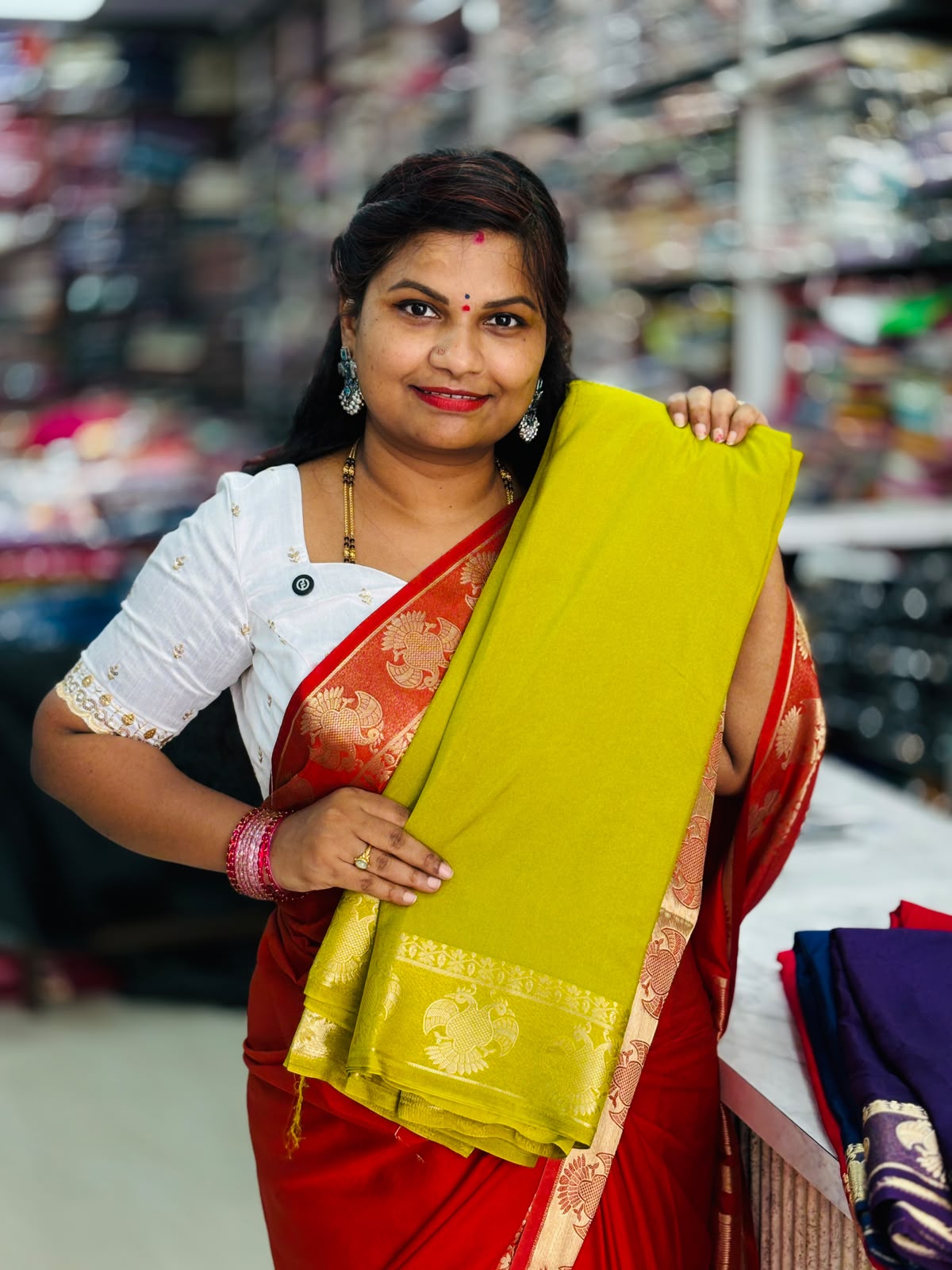 Semi Mysore Georgette Crepe Sarees