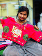 Raw Silk Zardosi Free size Blouse