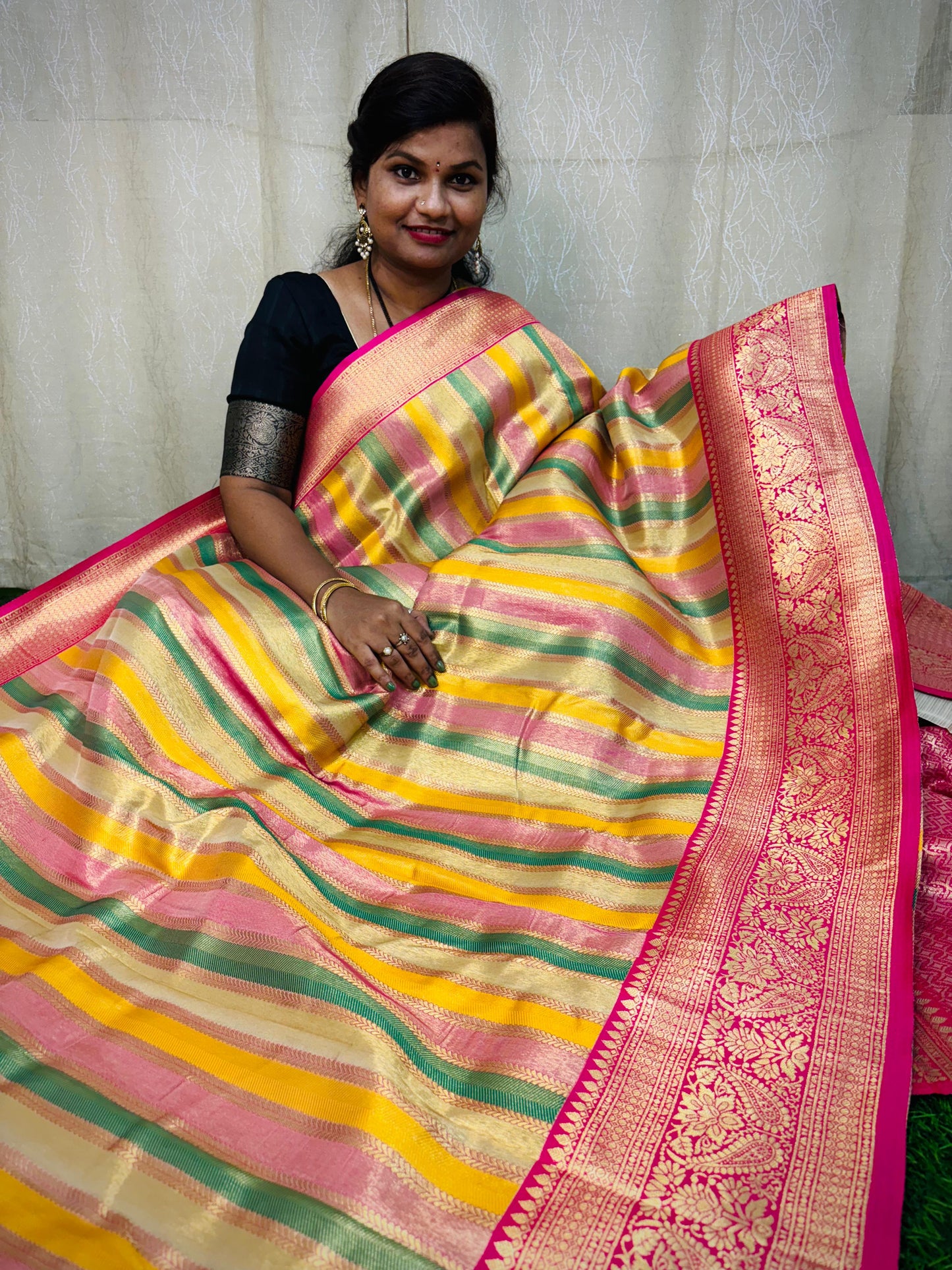 Multi Colour Kanchivaram Pattu