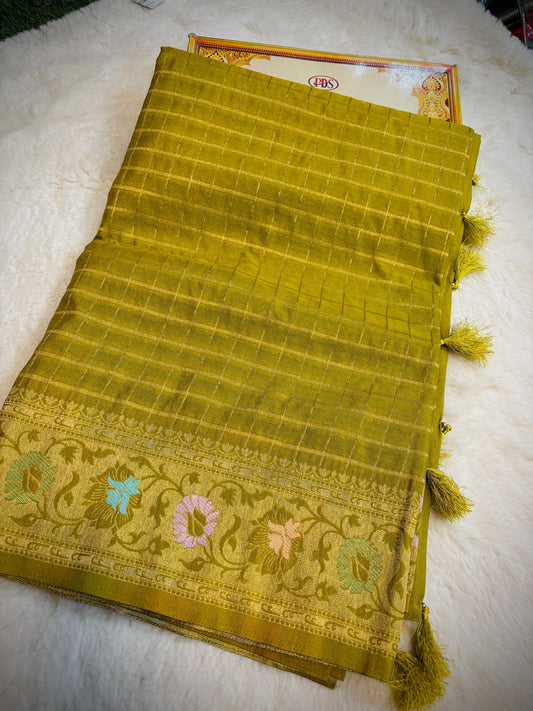 Raw Mango Pattu saree