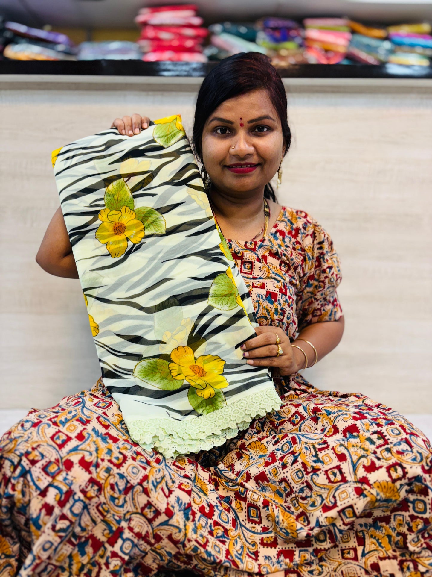 Designer georgette cheetah prints