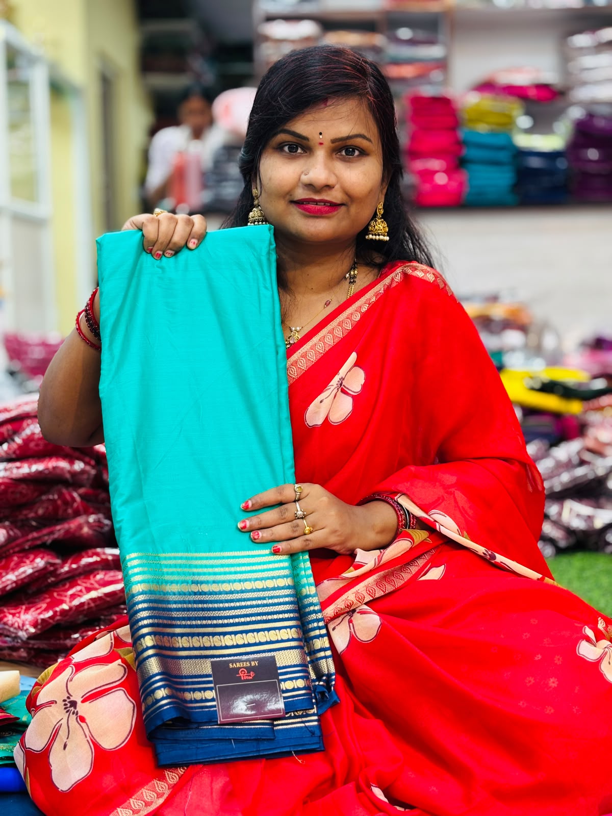 Semi Mysore crepe sarees