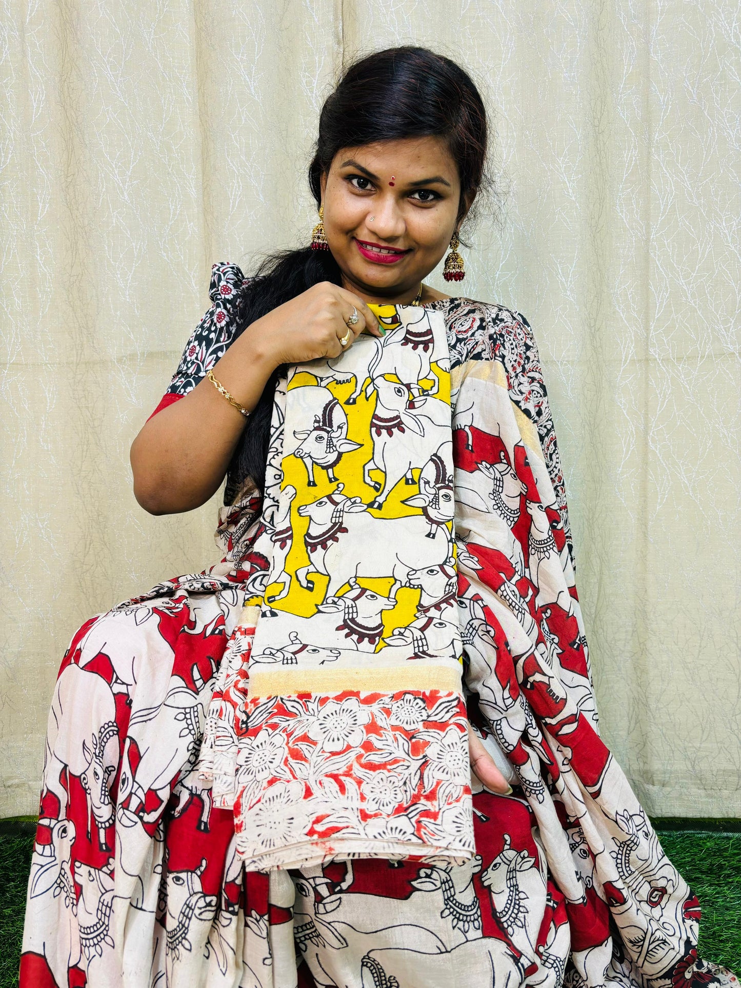 Pichwai Kalamkari Silk