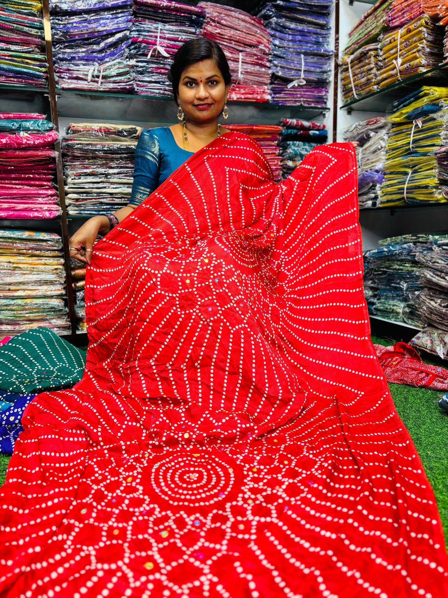 Bandini Moss Chiffon