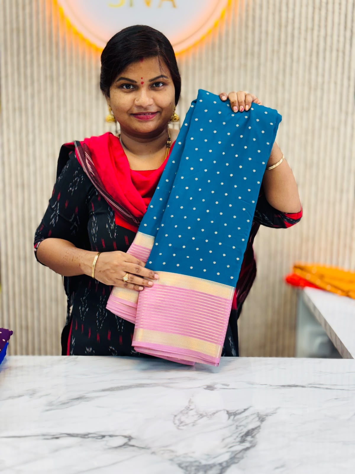 Semi Mysore Crepe Sarees