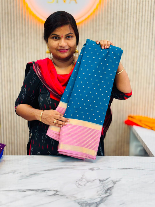 Semi Mysore Crepe Sarees