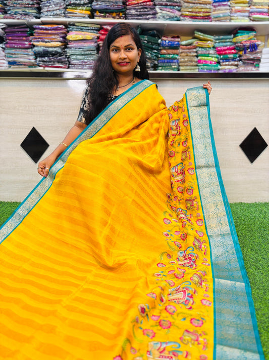 Rangkot Moonga Crepe Saree