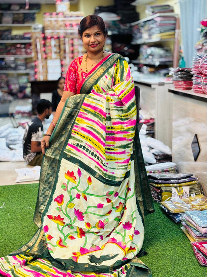 Sibbori tie and die Lenin jute sarees