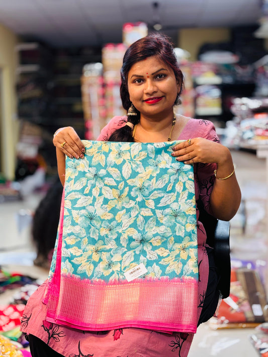 Crepe Silk Sarees ( unstitched )