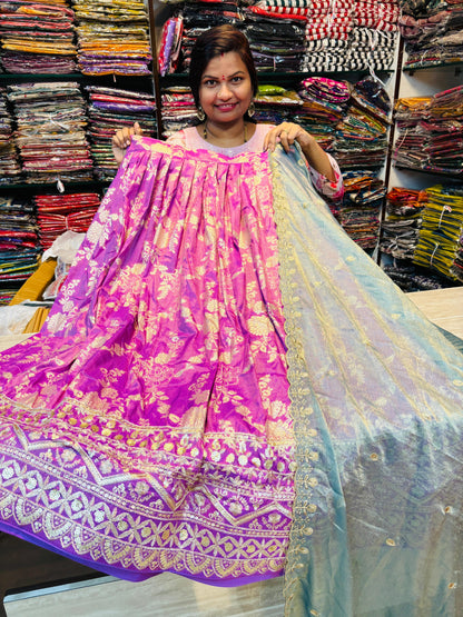 Banarasi lehangas with cutwork Duppata